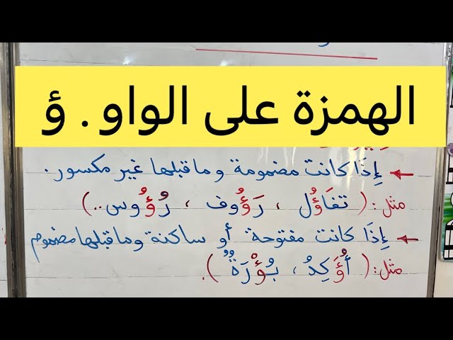 الهمزة على الواو