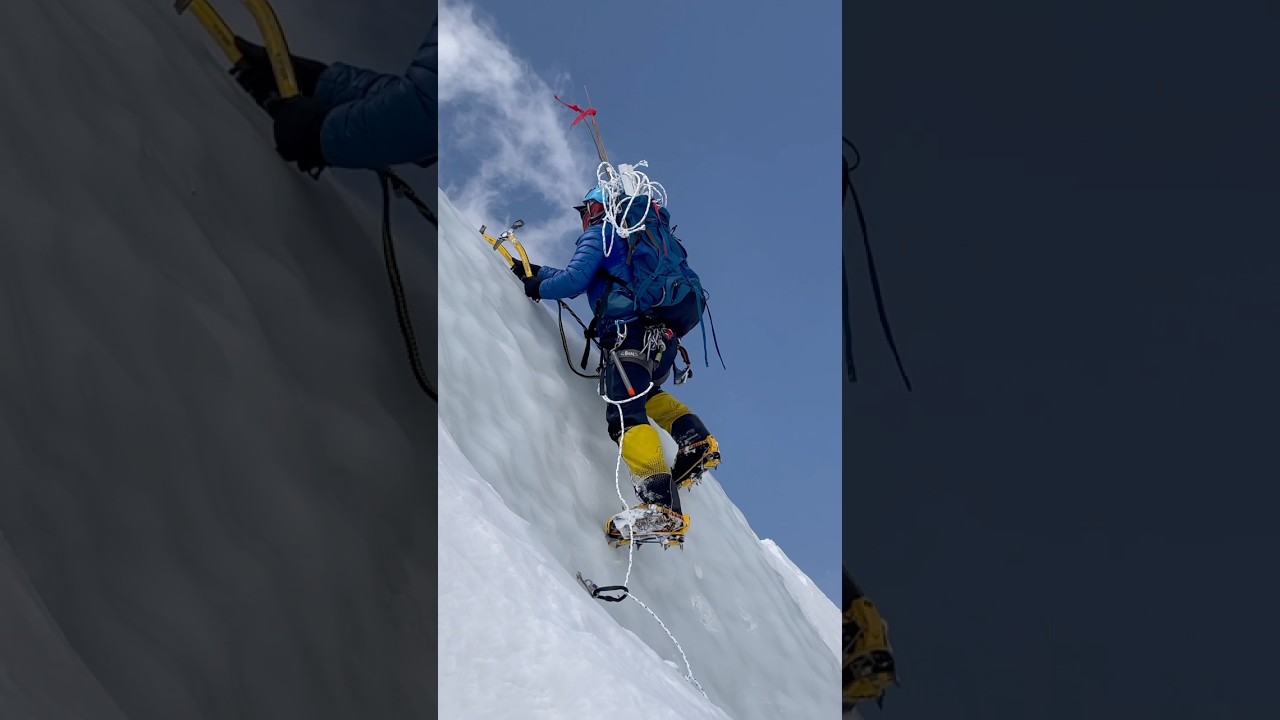 Mt Annapurna Nepal Himalayas- Fixing the climbing route #nepal #shorts #mountains