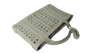 Crochet Bag - Classic Motif Crochet Bag - Tote Bag, Carrying Bag, Tender Bag