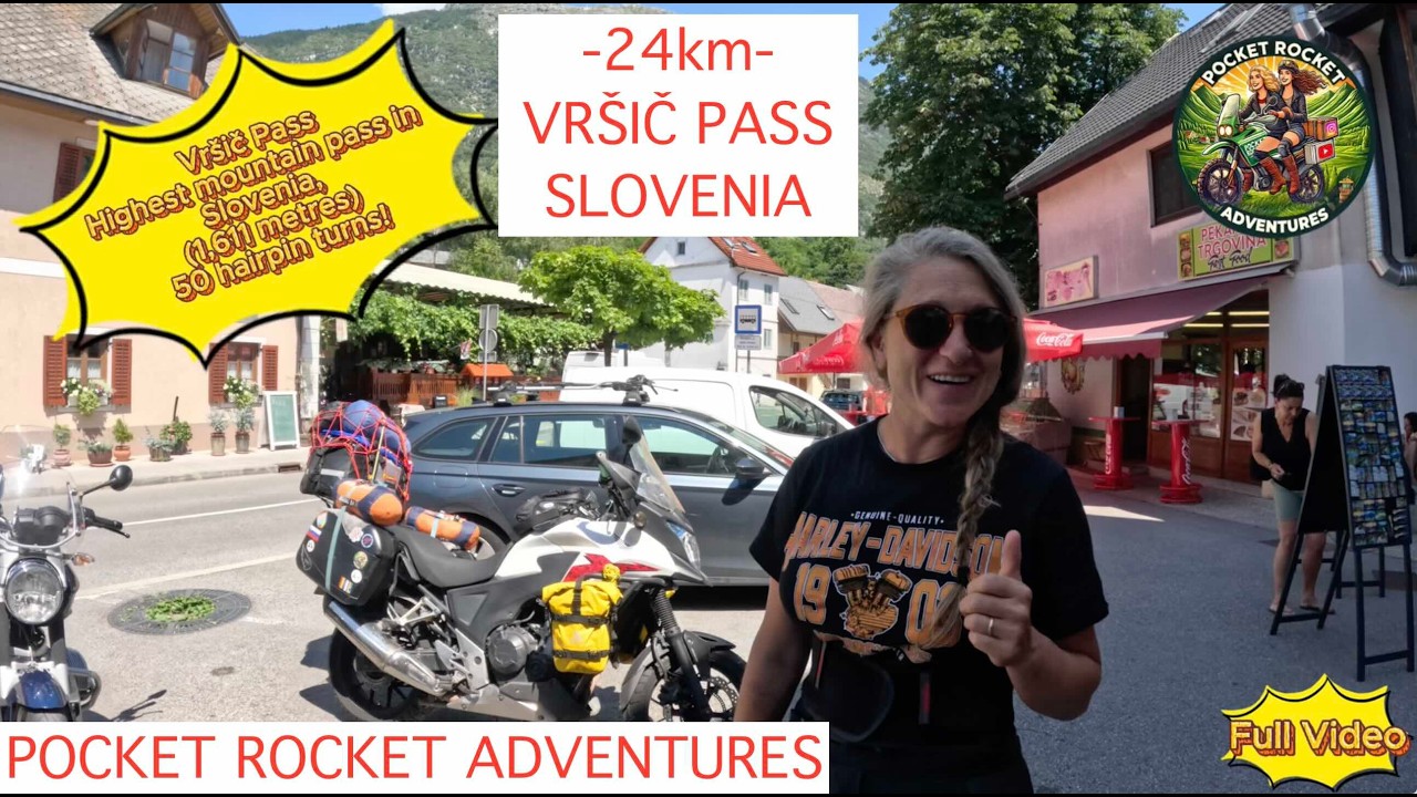 VRŠIČ PASS and JULIAN ALPS, SLOVENIA - TWO-UP BY MOTORBIKE! 