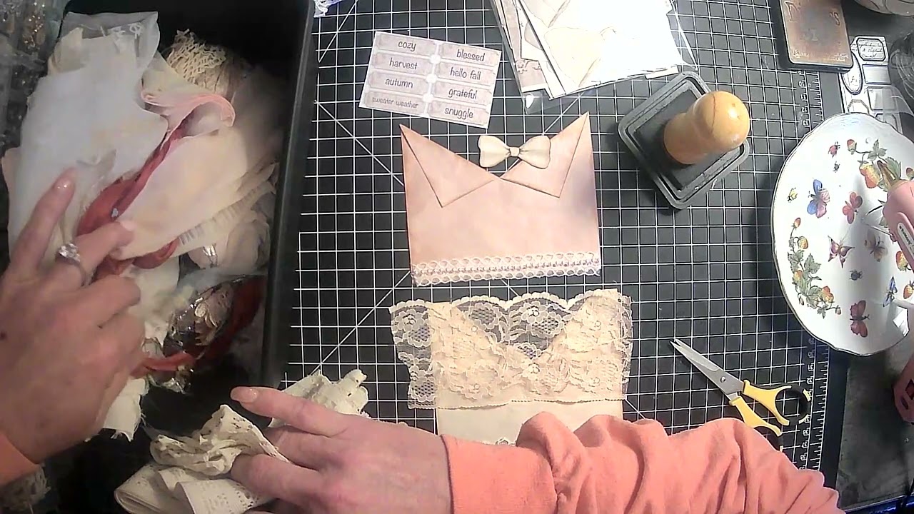 Decorating Pockets for our shabby chic Cozy Cashmere Jounal