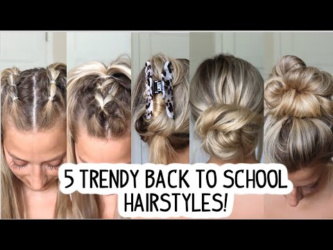 5 TRENDY BACK TO SCHOOL TIKTOK HAIRSTYLES! - YouTube