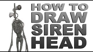 How to draw Siren Head (Trevor Henderson)