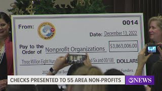 Checks presented to 55 area non-profits