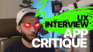[UX Interview] App Critique: How to not be boring