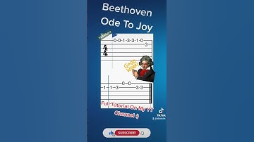 Beethoven : Ode To Joy {Easy Guitar Tutorial Tabs}