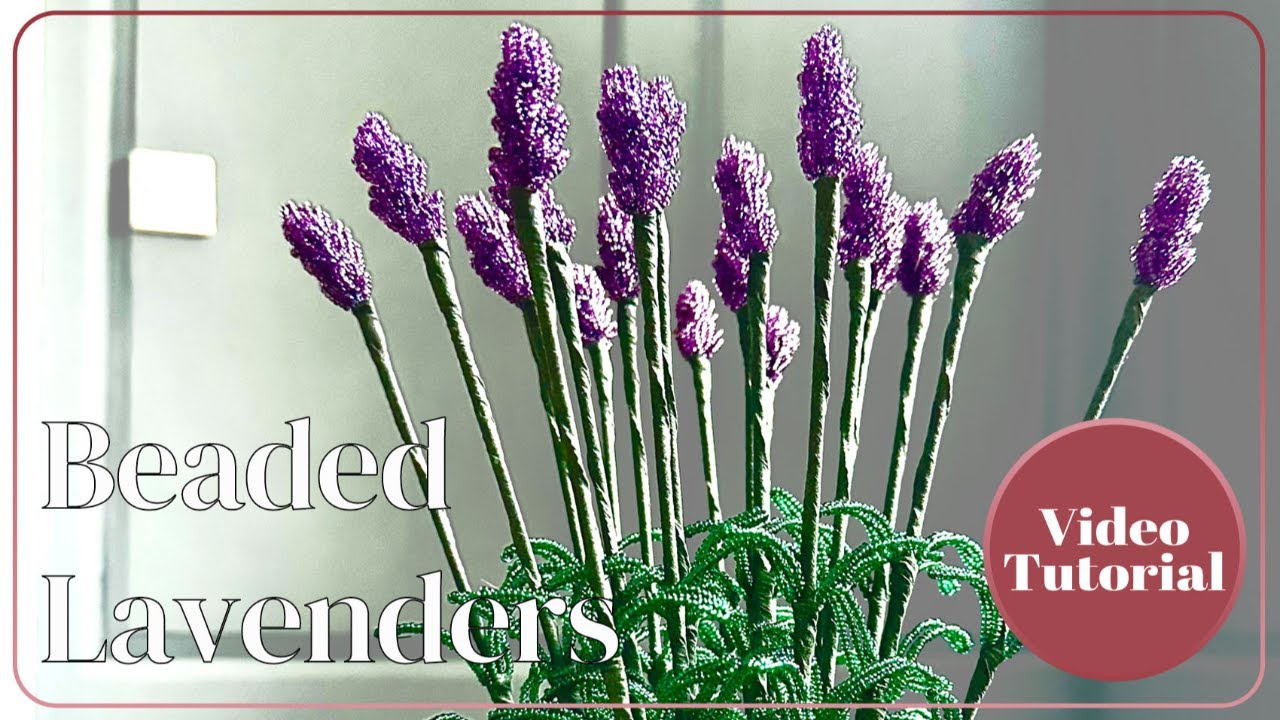 Beaded Lavender Flowers Tutorial - YouTube