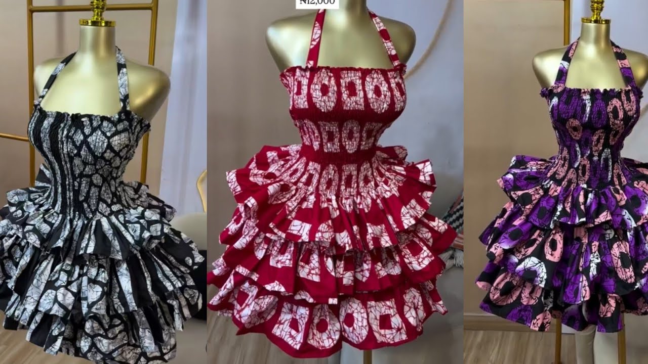 How to Sew Shirred / Smokey Three Tiered Layered Dress with Strap