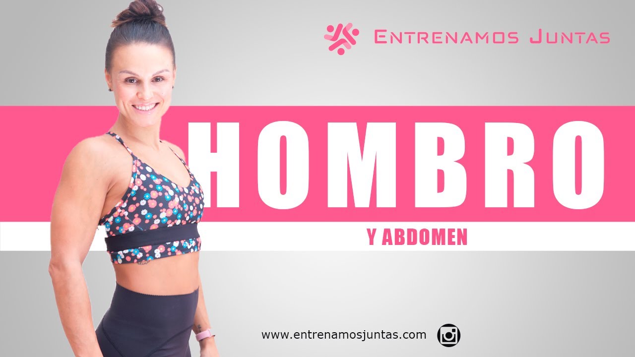 Rutina de HOMBROS Y ABDOMINALES con gomas y mancuernas.