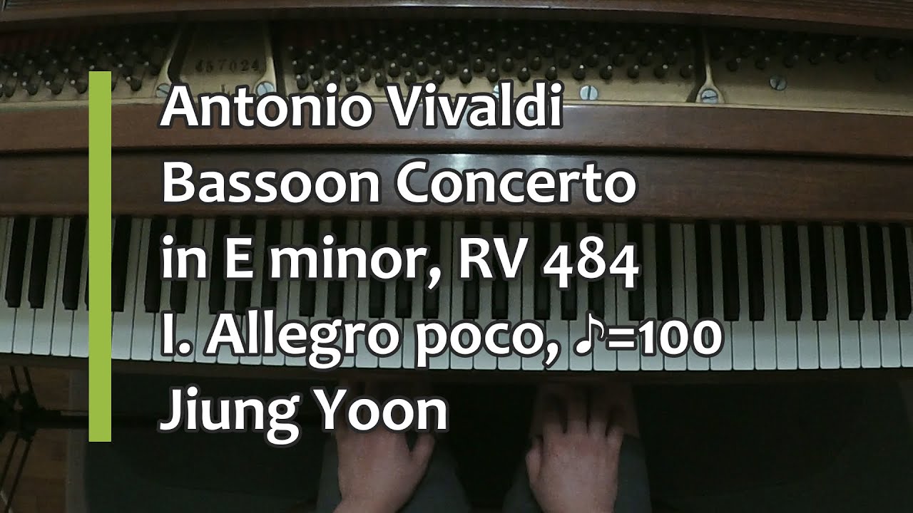 Piano Part Vivaldi, Bassoon Concerto in E minor, RV 484, I. Allegro