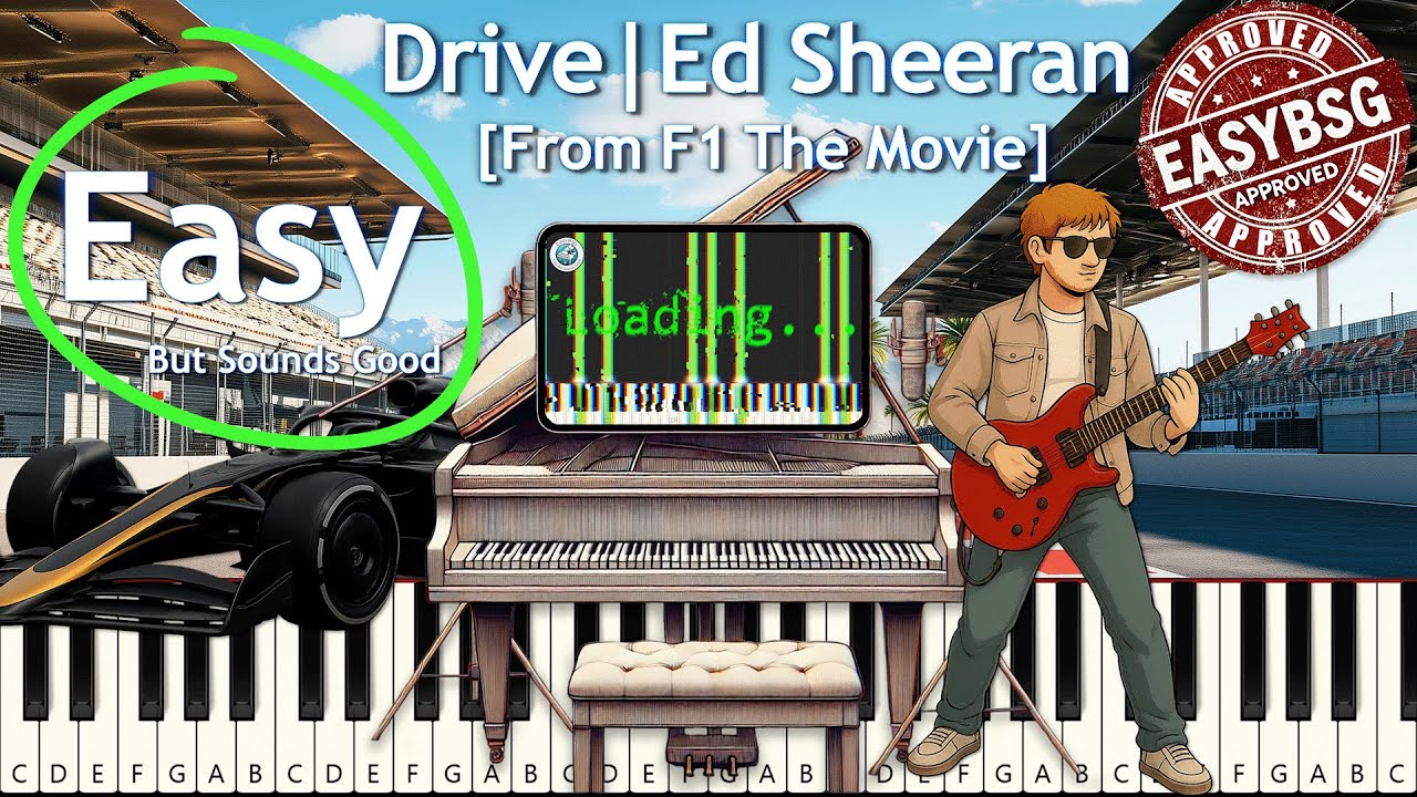 Ed Sheeran – Drive | Easy Piano Tutorial (EBSG version) | From F1 The Movie 🎹 EasyBSG