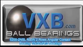 5200-2NSL Nachi 2 Rows Angular Contact Bearing 10x30x14.3 Bearings