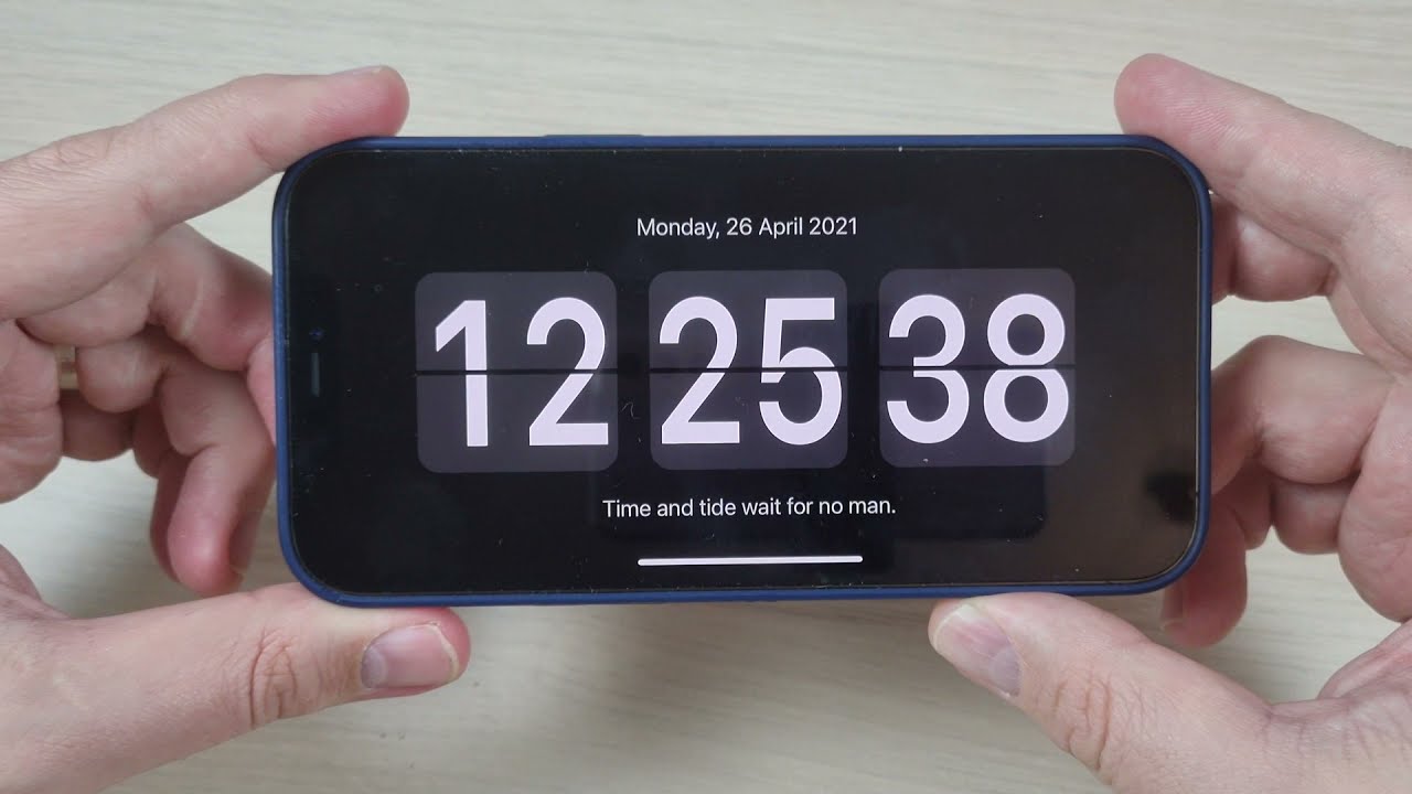 How to Add a Big Clock on iPhone Screen YouTube