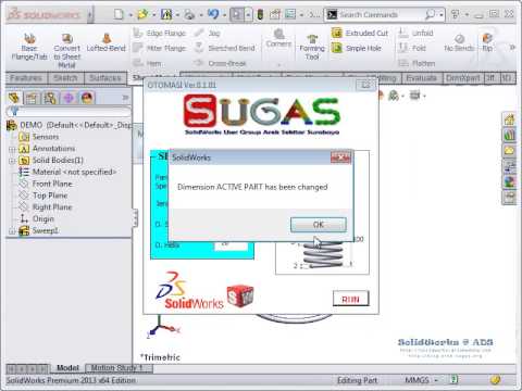 Spring Design with SolidWorks API