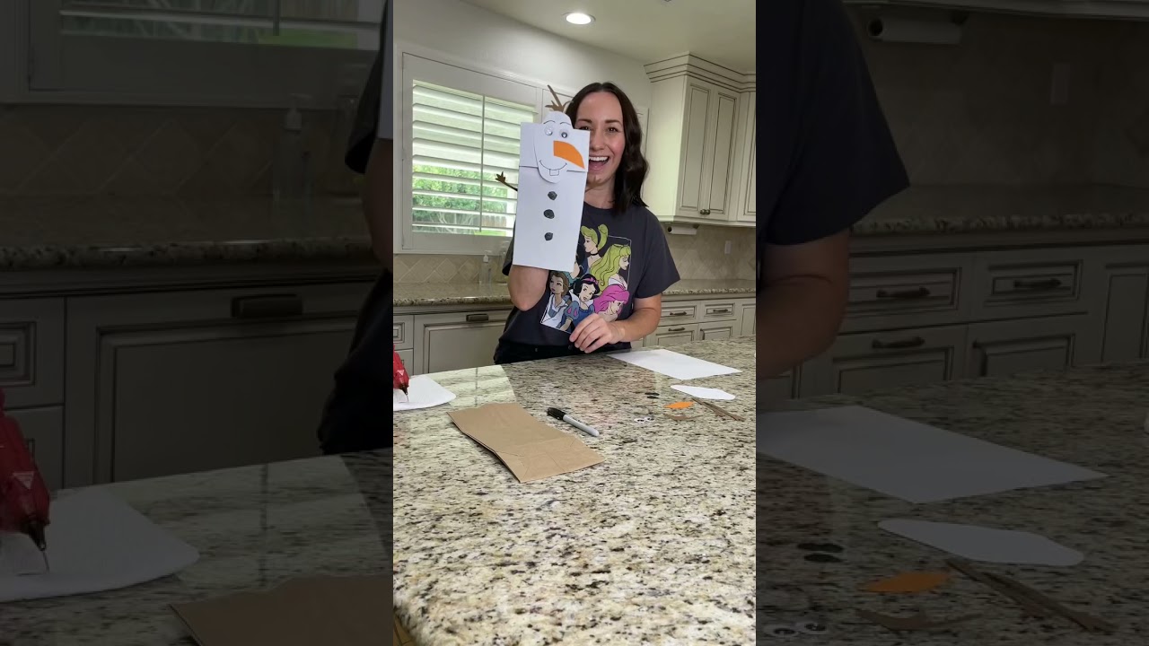World Princess Week / Anna & Elsa DIY Olaf Paper Bag Puppet