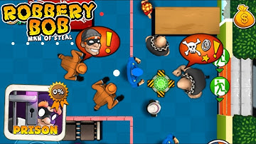 Robbery Bob - Prison vs Robbery Bob 2 Gameplay Walkthrough Ep 134