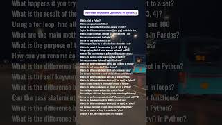 Python Interview Questions | Besant Technologies Indiranagar | Most Important Interview Questions