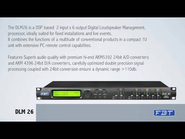 Цифровий звуковий процесор FBT DLM26