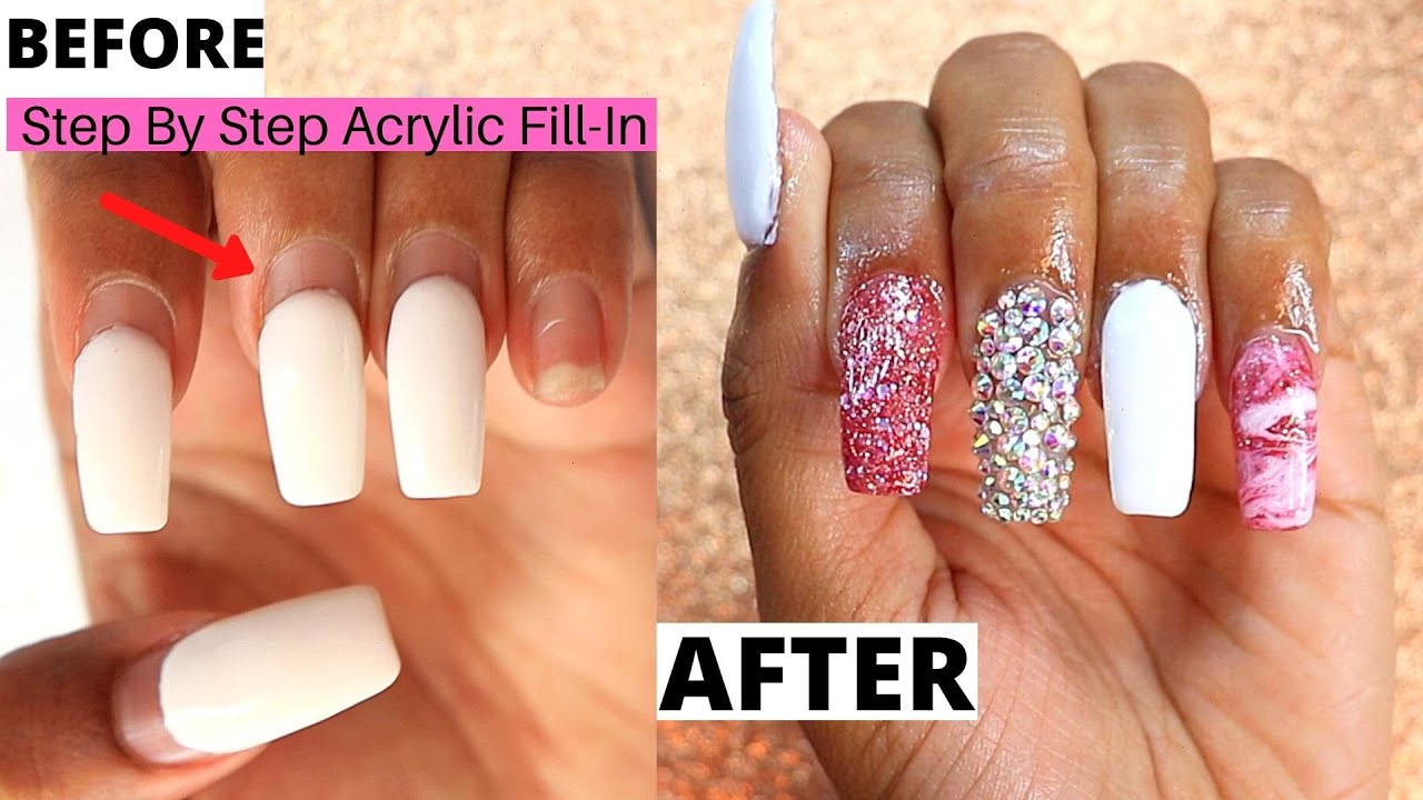 Nail Salon Where Do Your Acrylic Fill In At Home Beginners Nail Tutorial Nail Addict Youtube