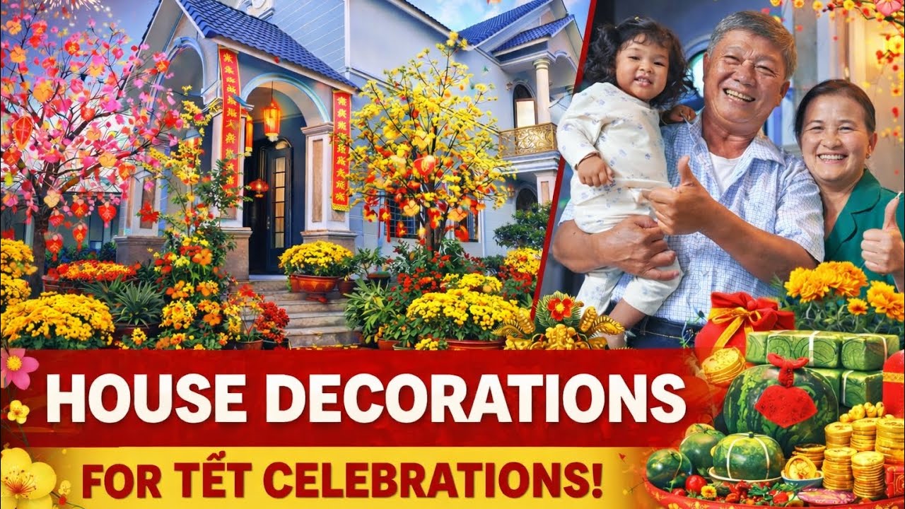 Tết House Decorations 2026 | Beautiful Flower & Lantern Setup for Vietnamese New Year
