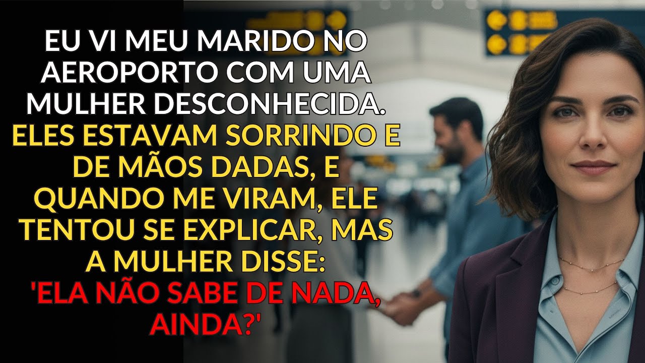 Flagrei meu marido de mãos dadas com outra mulher no aeroporto e ela perguntou: 