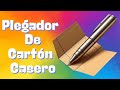 PLEGADOR de papel o cartón CASERO  |  REPUJADOR casero