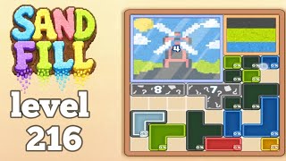 Sand Fill: Block Puzzle level 216 gameplay walkthrough solution 