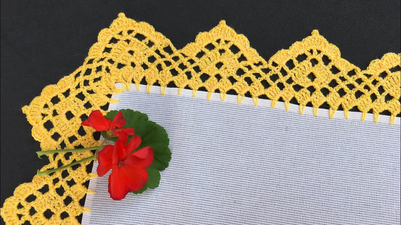 Una orilla muy fácil de 1 vuelta a crochet perfecta para servilletas 🎃 ...