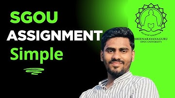 SGOU Assignment | ഞങൾ നിങളെ സഹായിക്കാം #sgou #assignment