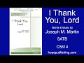 I Thank You, Lord - Joseph M. Martin