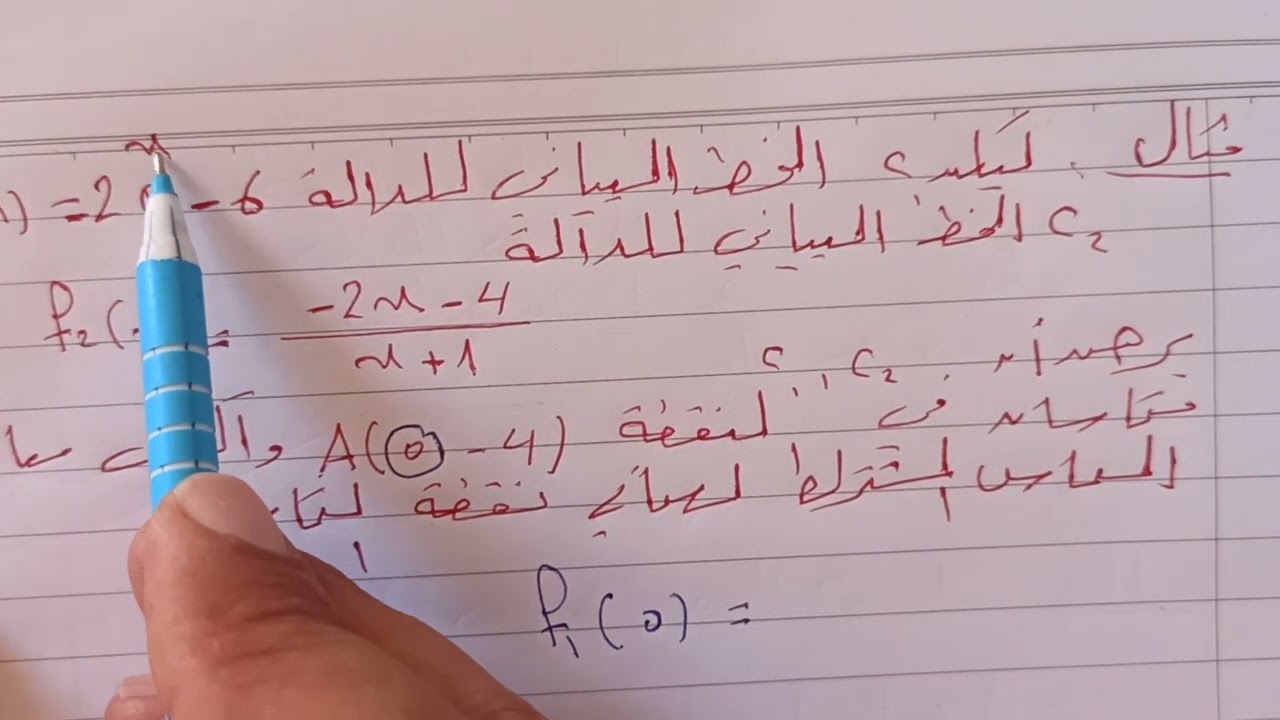 تماس خطين بيانيين