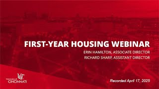 First-Year Housing Overview Webinar
