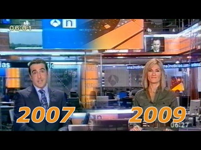 Nuevas temporadas de Antena 3 Noticias 10-9-2007 y 28-9-2009 (comparación)