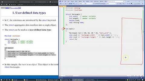 7.1 User-defined data types: C++ struct and class