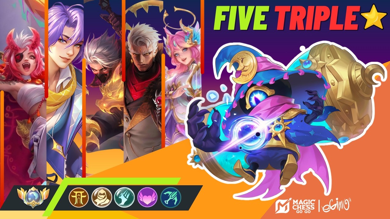 FIVE TRIPLE STAR (RUBY, LANCE, HAYABUSA, YU ZHONG & FLORYN)! TOP GLOBAL CYCLOPS! MAGIC CHESS GO GO