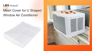 Mesh Cover for Midea U-Shaped Window Air Conditioner, Window AC Bug Screen,Window AC Cover