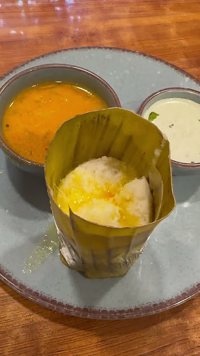 Tasting coconut milk ganji and Moode idli at Cafe Udupi Ruchi Jayanagar Bengaluru #shorts