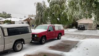 Ice Storm, Power Out and Trees breaking and falling. Historic ice storm in Oklahoma. 10/27/2020