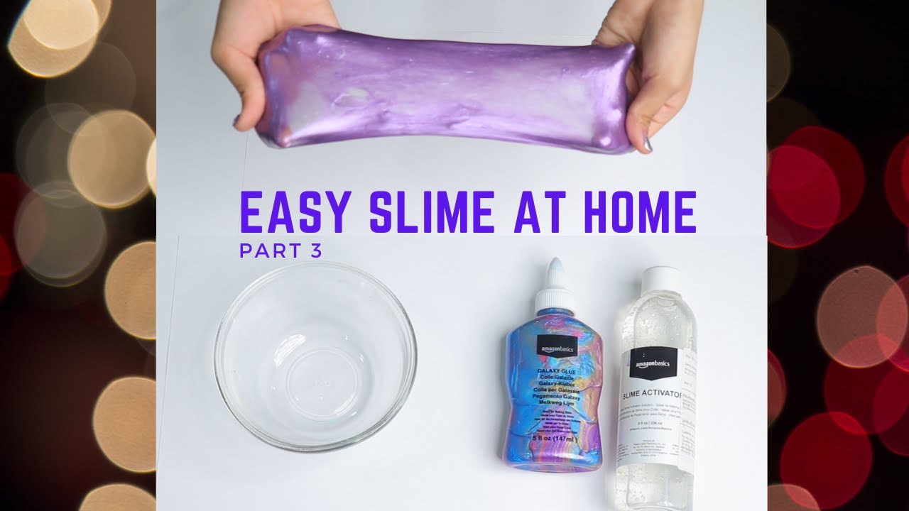 Satisfying Slime at home with Amazon basics Slime Activator & Galaxy ...
