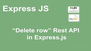 how to create a Rest API to remove a row from MySQL database