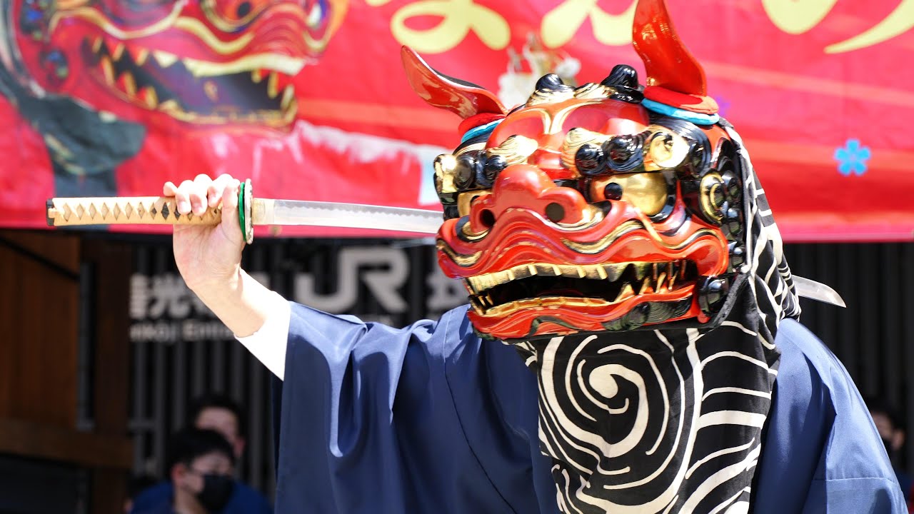 風間神社太々神楽保存会 📍ながの獅子舞フェスティバル (長野駅前広場