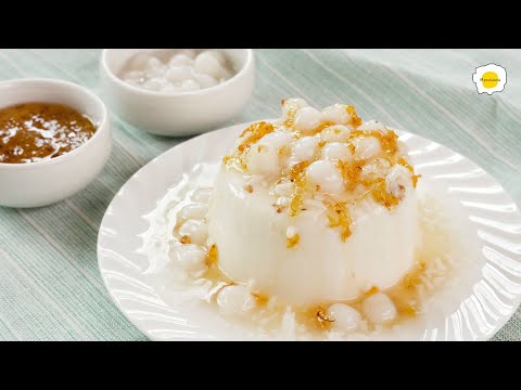 Fermented rice and Osmanthus Pudding Recipe  Recette pouding Riz ferment et losmanthus