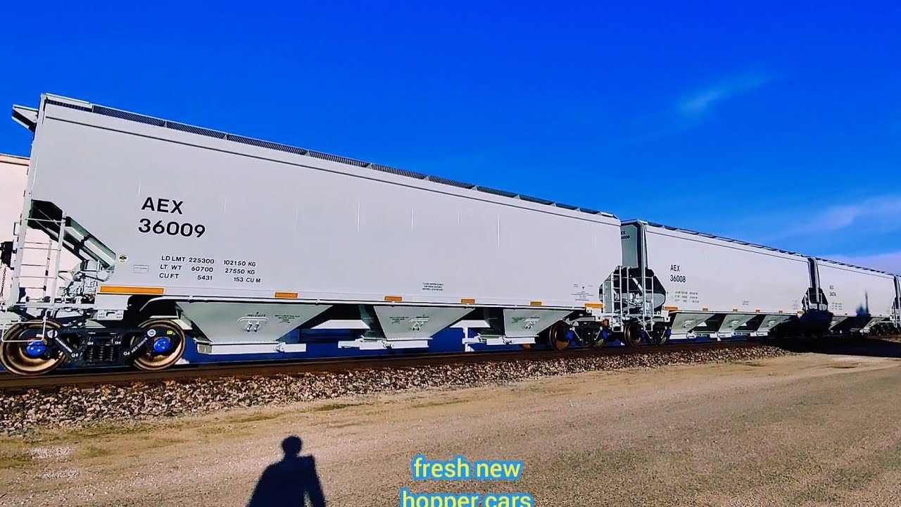 Fresh New Hopper Cars + a SP AutoRack on a CSX Manifest Train in Hoopeston Illinois YouTube