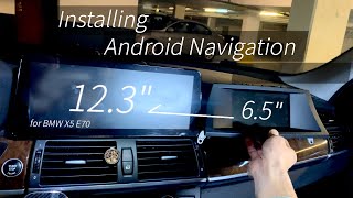 【ナビをアップグレード】AndroidナビをBMWに取り付けるよ Installing 12.3” Android Head Unit on BMW X5 E70