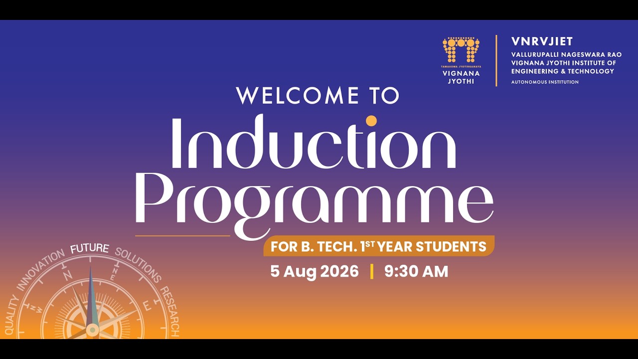 Student Induction Program - 2026 | VNRVJIET Hyderabad