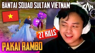 Download Lagu NGEBANTAI SQUAD SULTAN VIETNAM Pakai Rambo - 27 Kills | PUBGM Indonesia MP3