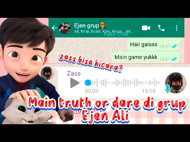 Main truth or dare di grup Ejen Ali, zass akhirnya bisa ngomong 😀🤭 //Ejen Ali dubbing class=