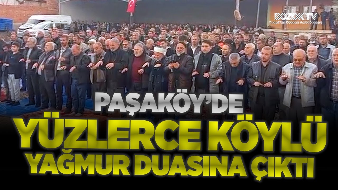 Yüzlerce köylü yağmur duasına çıktı
