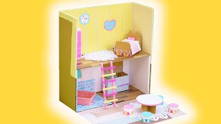 【ドールハウス】ダンボールでミニチュアドールハウスを手作り🎵【ダンボール工作 】 screenshot 3