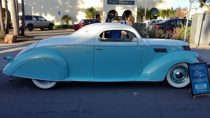 1937 Lincoln Zephyr Coupe V12 Engine Rick Dore Built "Carribean Queen" Custom Build Chuck Palumbo 37